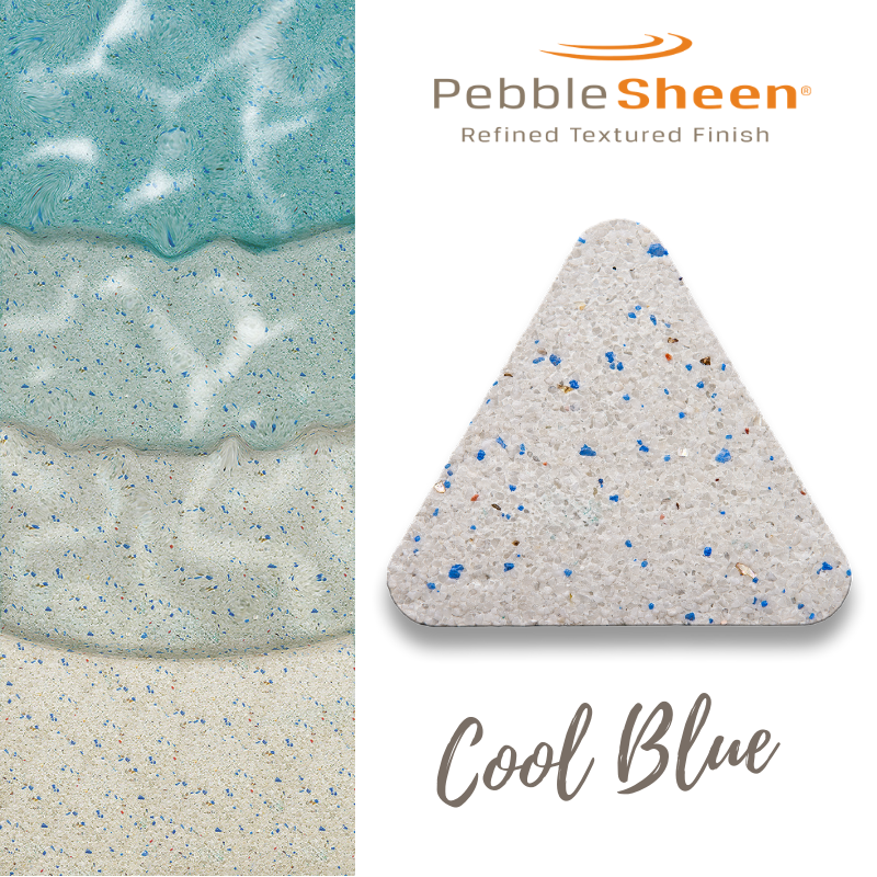 Arctic White PebbleSheen pool finish — pool view